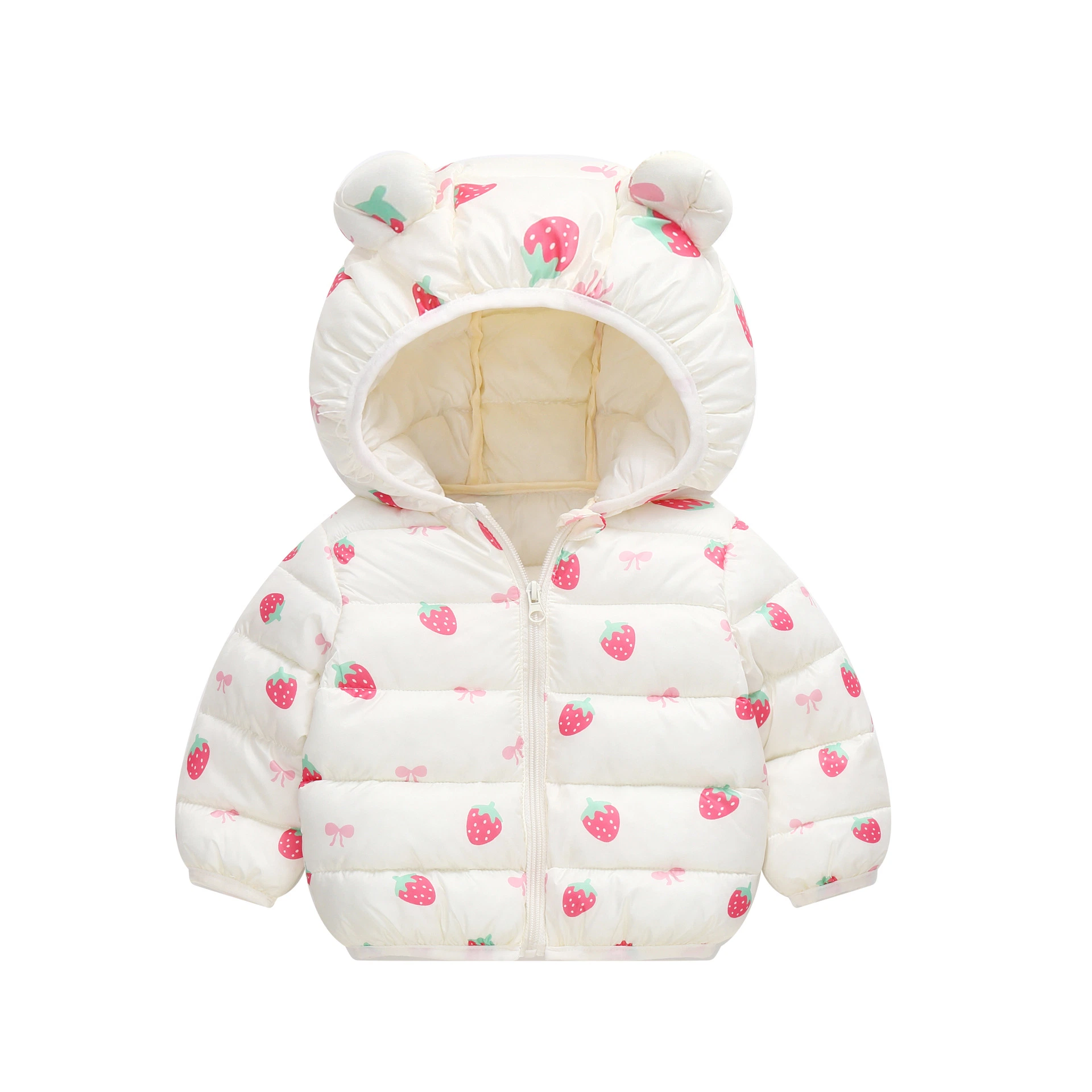 Hot Selling Winter Cartoon Print High Quality Hooded Children's Down Cotton Jacket