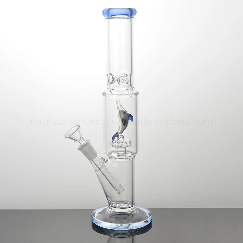 Logo personnalisé Creative haute en verre clair de tuyau de l'eau jetables en verre borosilicaté Shisha Pipe