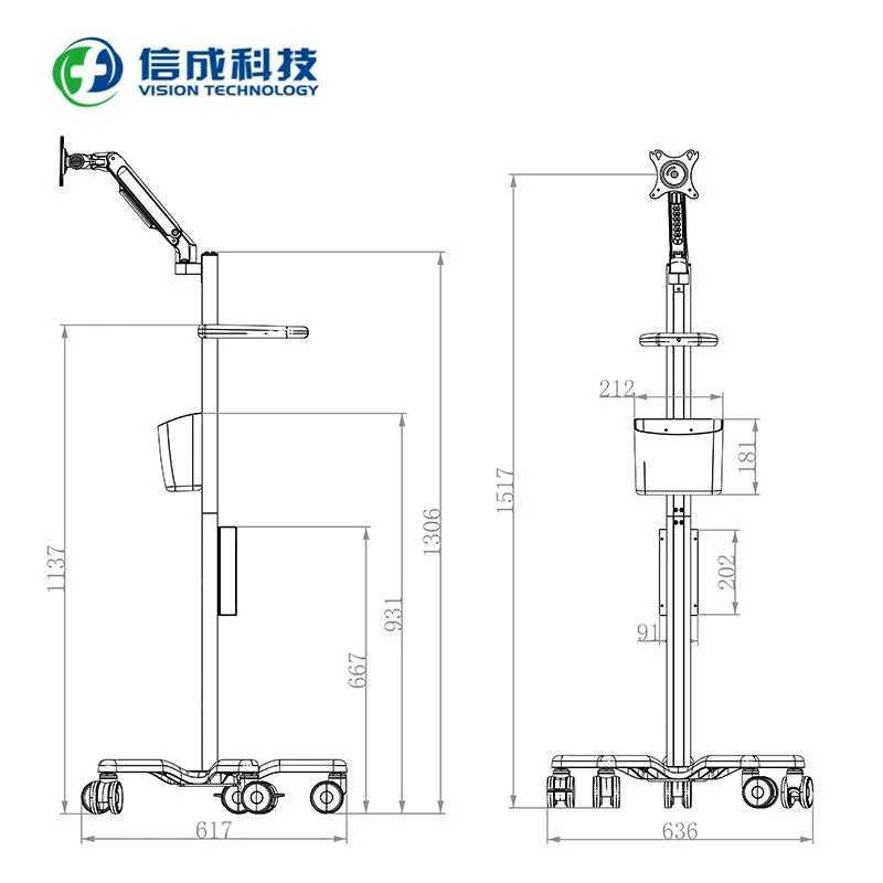 Krankenhaus Einsatz Medical Translate Tablet/iPad Mobile Stand Tablet Cart Portable Medizinischer Transportwagen