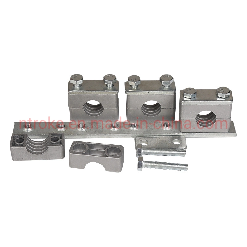 Aluminum Alloy Hex Bolts Heavy Three Pipe Calmp Tube Clamp