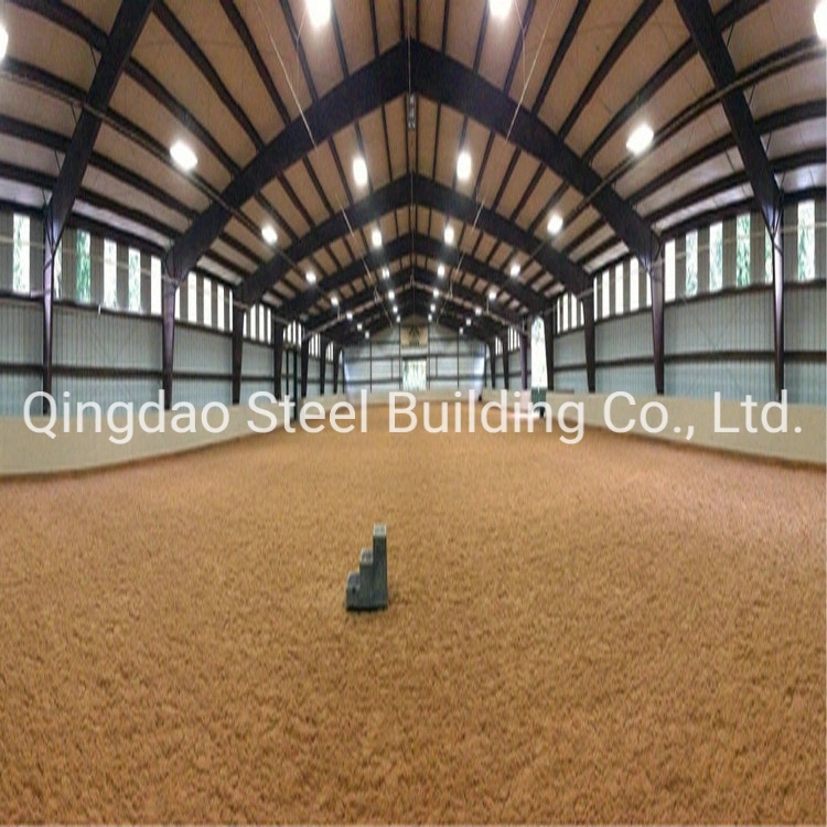 China Galvanized estructura de acero Interior caballo Riding Arena Prehab. Ecuestre Edificio