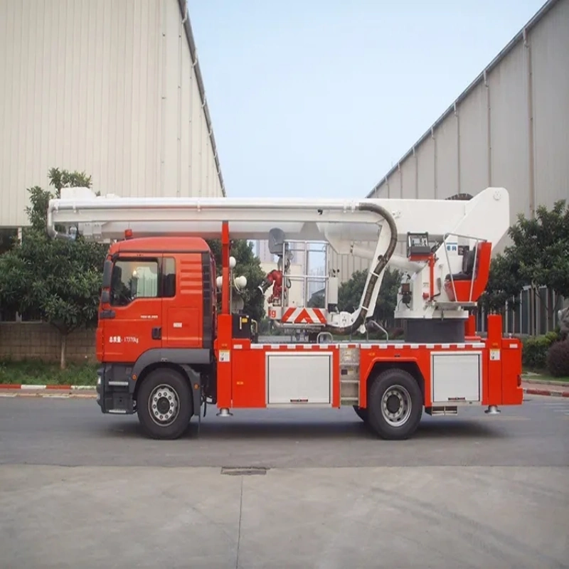 32m Nueva escalera hidráulica aérea camión de bomberos Dg32K3 lucha contra incendios Camión