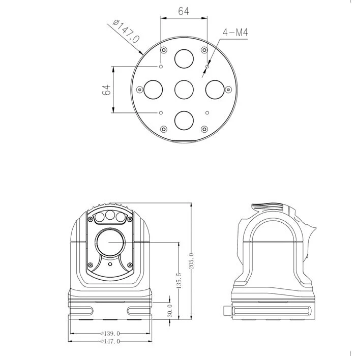 30X 1080P Portable Wireless WiFi IP66 de despliegue rápido PTZ exterior robusto vehículo de la red de seguridad CCTV cámara PTZ IP