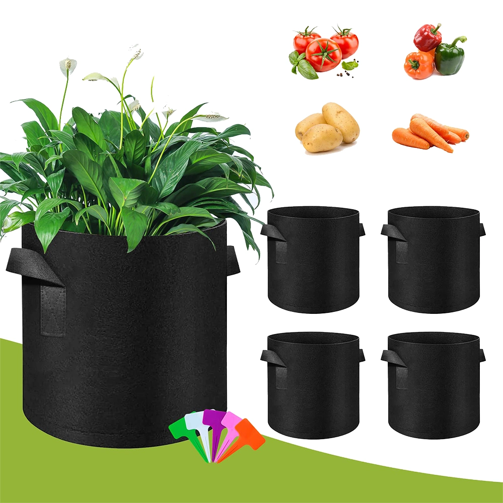 7 Gallon Heavy Duty Fabric Plant Pot Vegetable Potatogrow Bag Gardening Felt Plant Flower Pot Planter Fabric Pots for Balcony