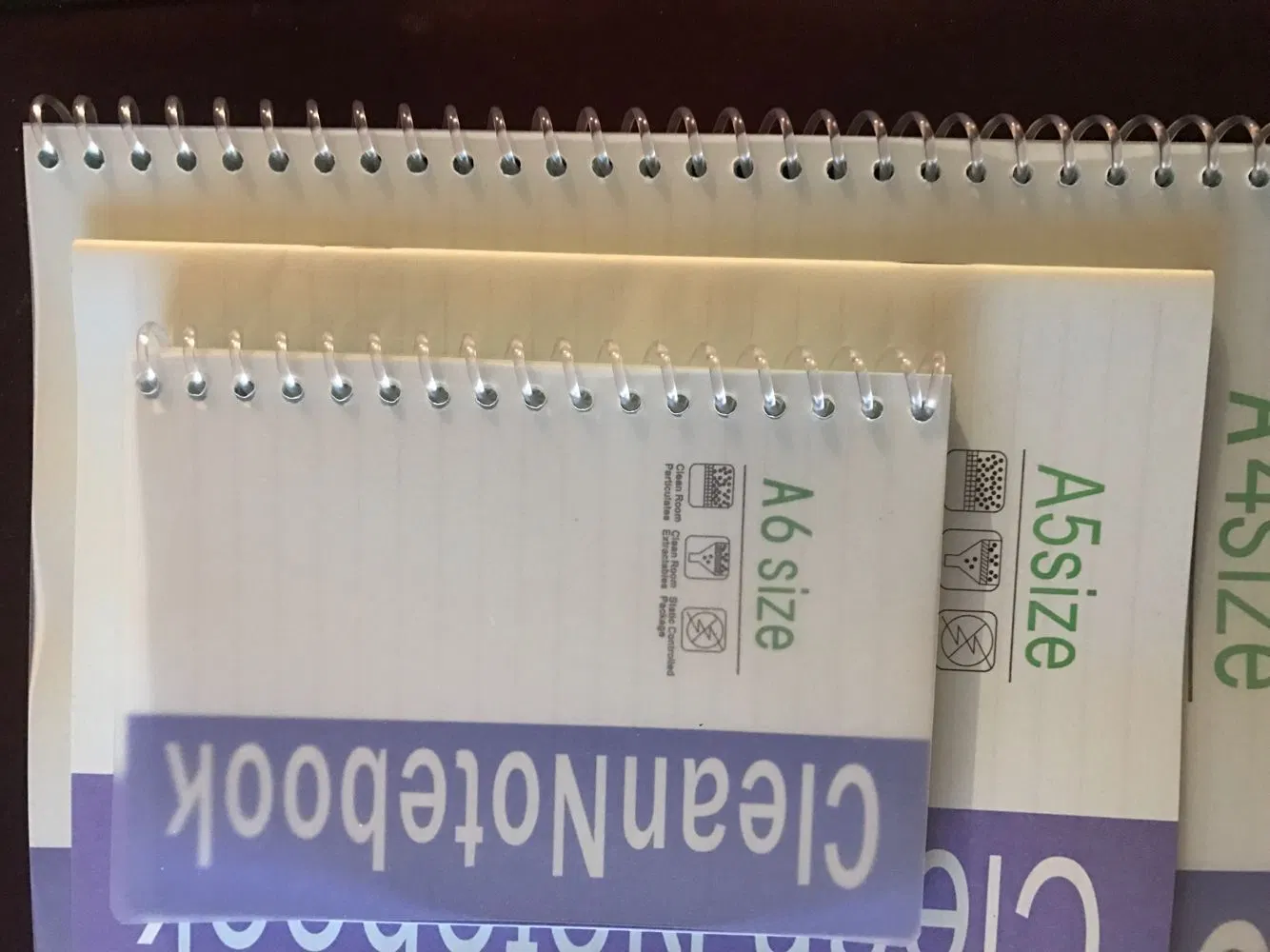 Cuaderno de sala limpia de polvo antiestático notas