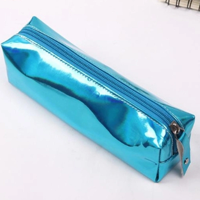 Customized PVC Storage Bag Laser Transparent Stationery Pencil Case