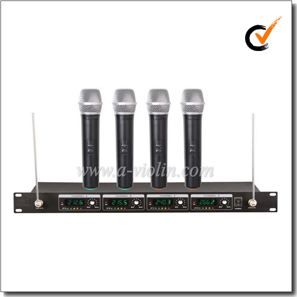 Micrófono inalámbrico VHF de receptor de canal portátil profesional (AL-SE380H)