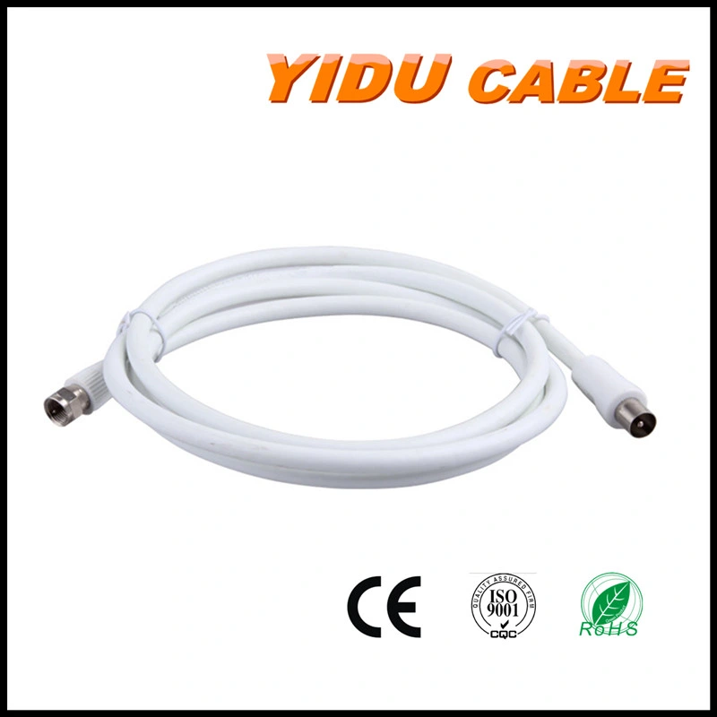 RG6 Coaxial Cable Coax Cable with Connectors F81 / RF Digital Coax for AV Cable TV Antenna and Satellite