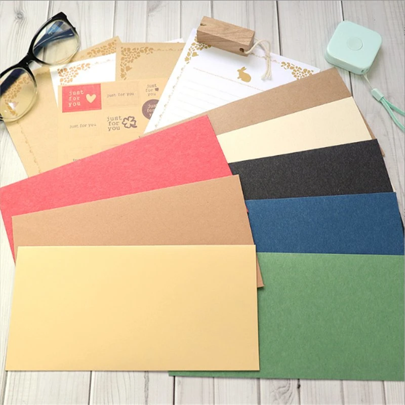 Letter Paper Set Fixed Lining Paper Creative European-Style Ins Bronzing Envelope