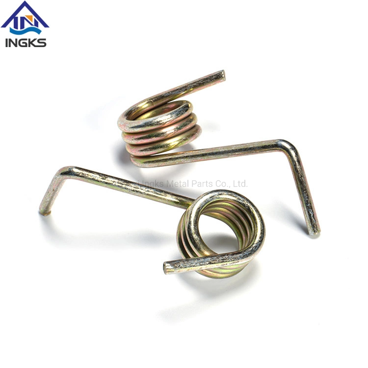 Stainless Steel Alloy Steel Coil Torsion Spring with L Shape Single Bend