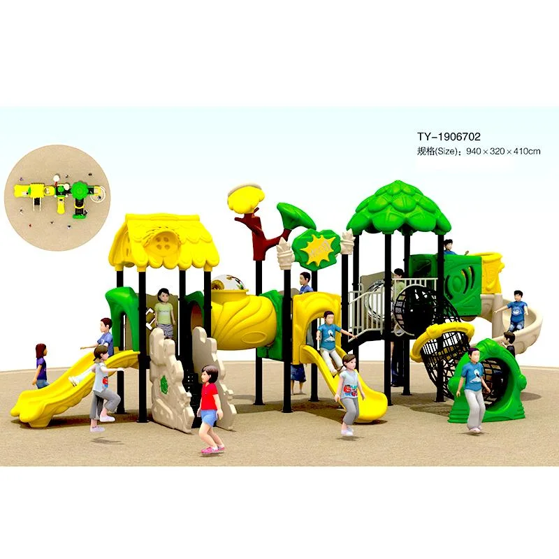 Children Plastic Slides Outdoor Playground Equipment Amusement Park