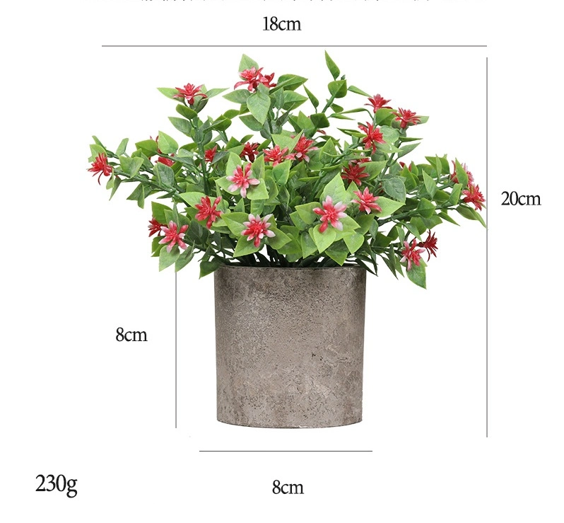 Cylindrical Pulp Simulation Pot Combination Desktop Artificial Green Plant Decoration