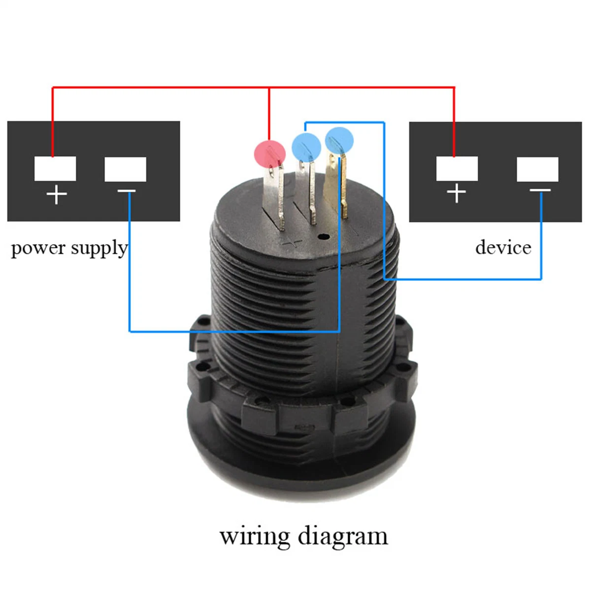 12 فولت - 24 فولت Mini Digital Voltmeter مقياس الجهد الكهربي للسيارة 2 بوصة1 الدراجة البخارية بلا رؤية