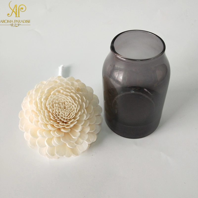 Customized Dia 8cm Handmade Wood Sola Dried Flowers in Air Fresheners