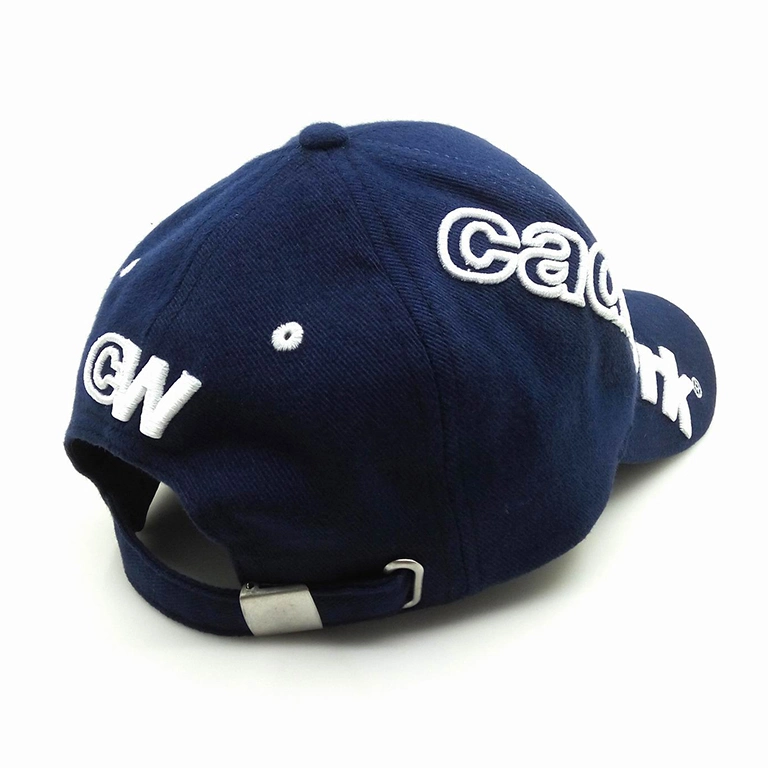 Casquette de baseball sport 6 panneaux avec broderie 3D personnalisée en coton