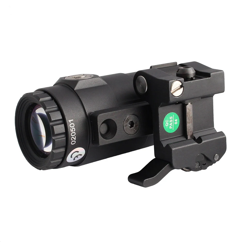 Spina Optics Tactical 3X Magnifier Scope with Switch to Side Mount for Hunting Red DOT Sight