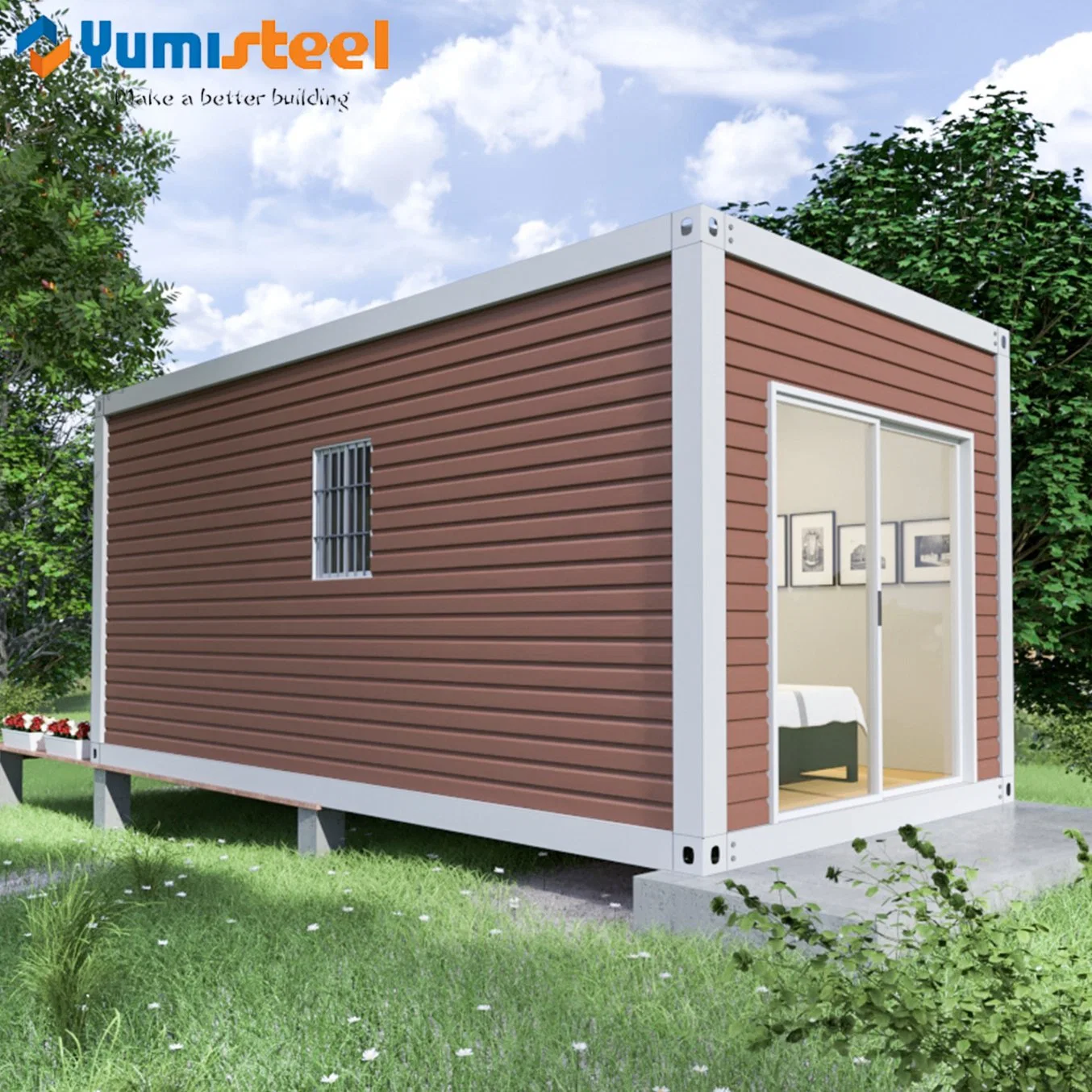 Heat Insulated Rockwool Material Prefab Shipping Container for Housing/Office/Accommadation