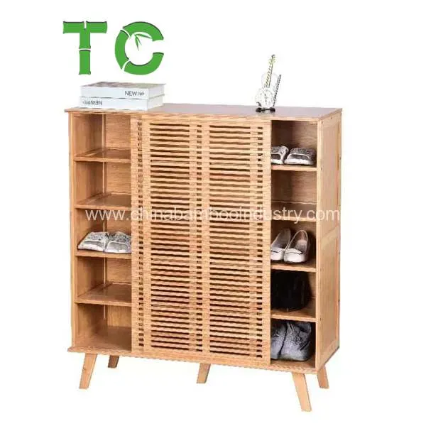 High quality/High cost performance Bamboo Shoe Storage Cabinet, Freestanding Shoe Rack Storage Organizer