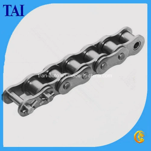 Convoyeur industriel en acier inoxydable Chaîne à rouleaux à maillons courts de précision avec broche de chaîne.