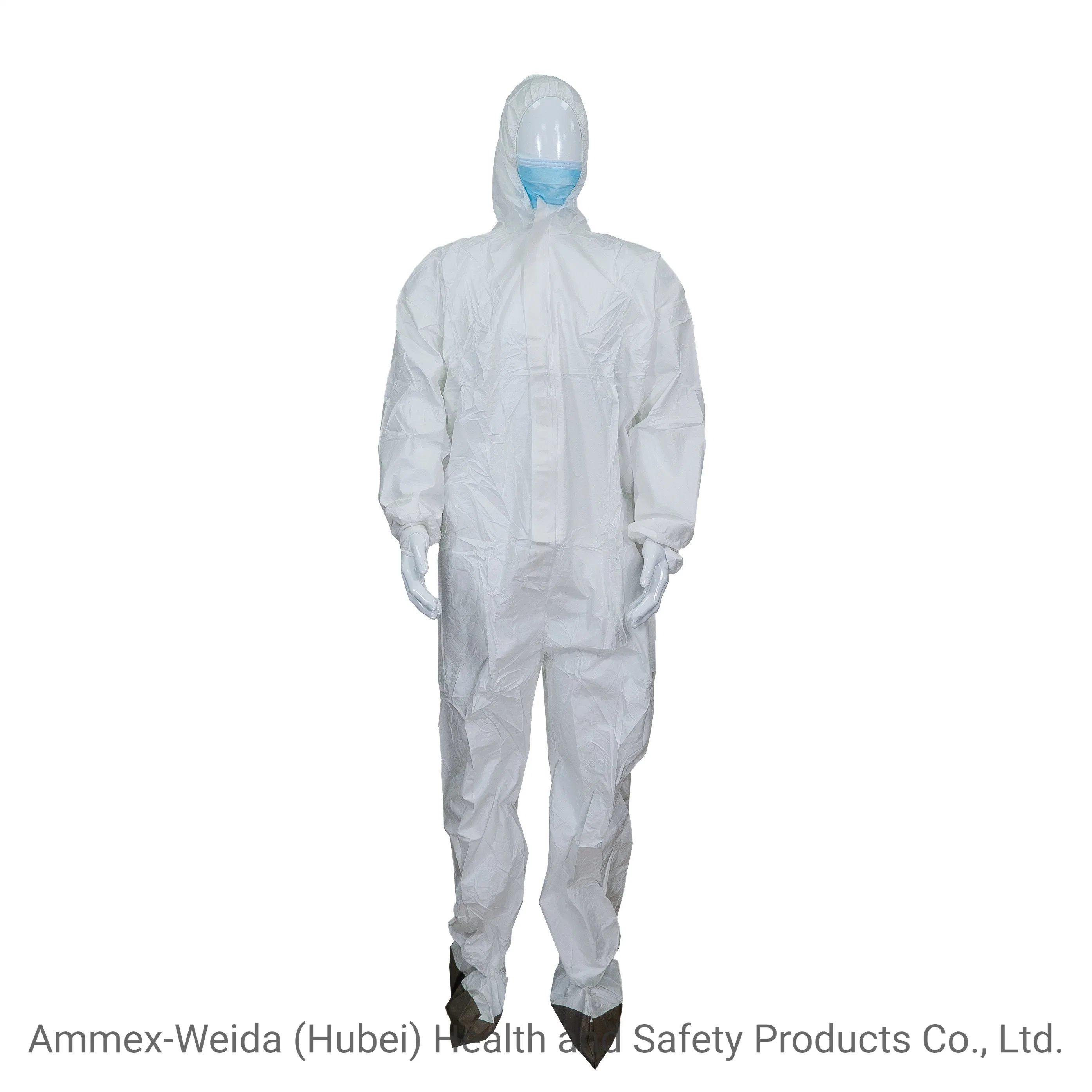 Single Use Hooded Protective Coverall for Protect Body in Workshop or Clean Room