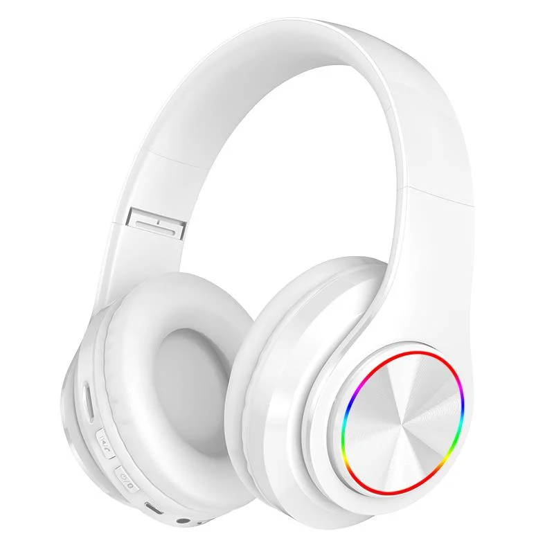 Casque de jeu Bluetooth portable, coloré, stéréo 3D à LED.