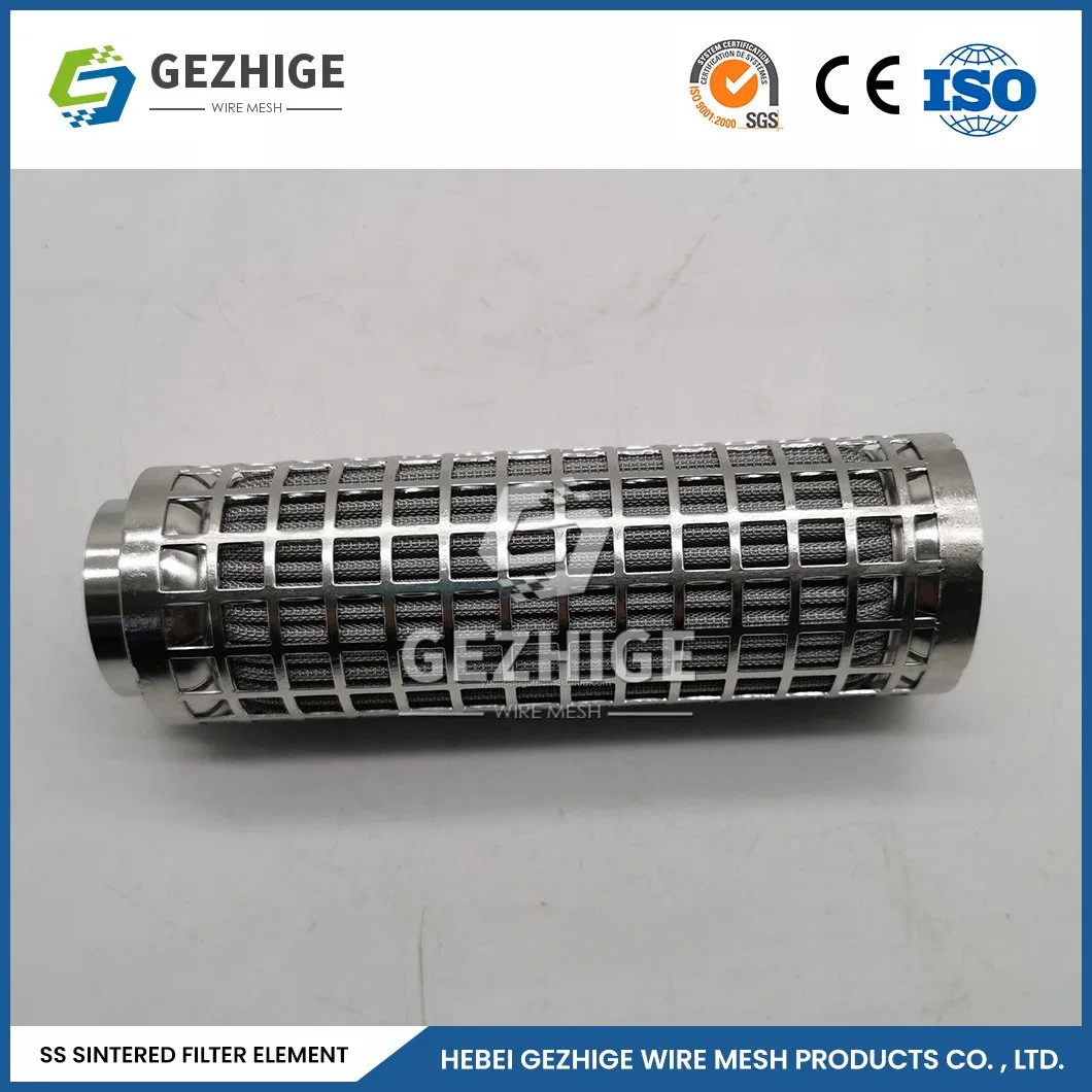 Gezhige Sintered fil maille métal Fabricants 222 interface Sintered Éléments de filtre à maille de fils Chine 5 UM acier inoxydable fritté Elément de filtre de maillage