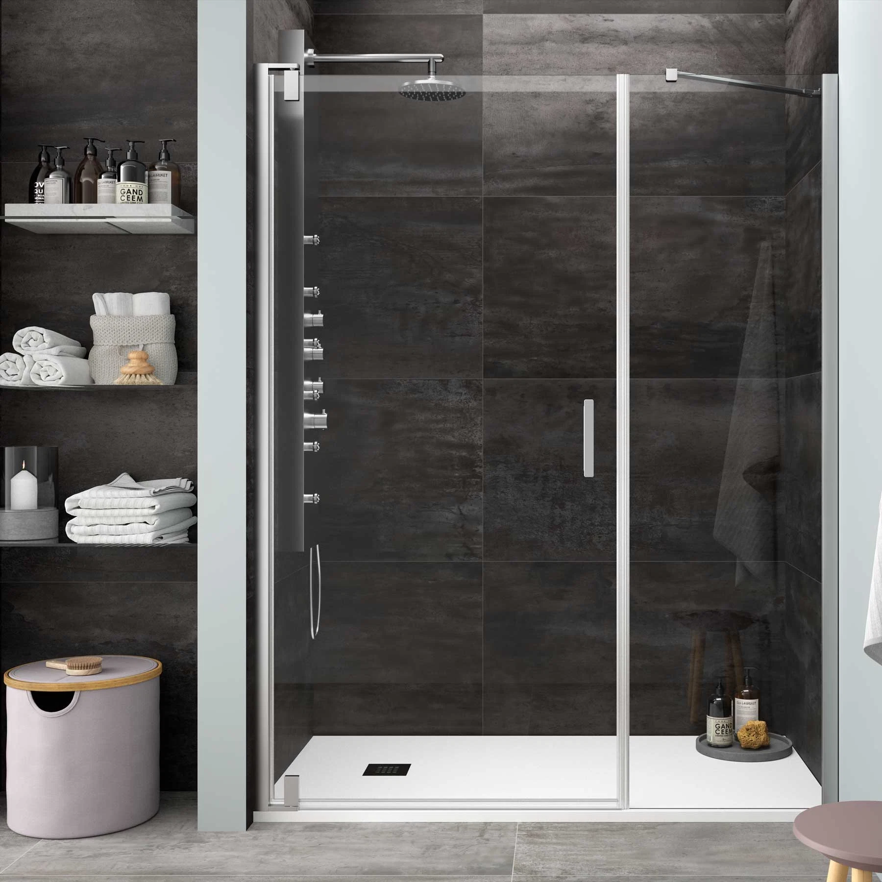 Shower Enclosure Transparent Tempered Glass High quality/High cost performance  Good Selling