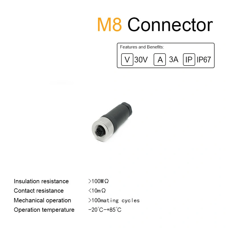 Industriesteckverbinder M8 Kabelseitiger Steckverbinder