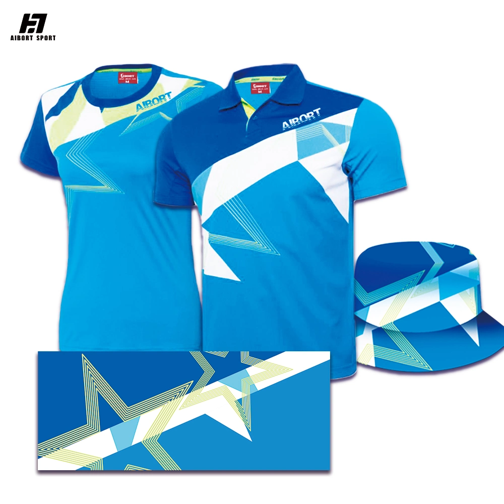 Aibort High quality/High cost performance Manufacturer Free Sample Custom Design Sublimation Cap Sports Teamwear Sportswear Polo Shirt Tshirts