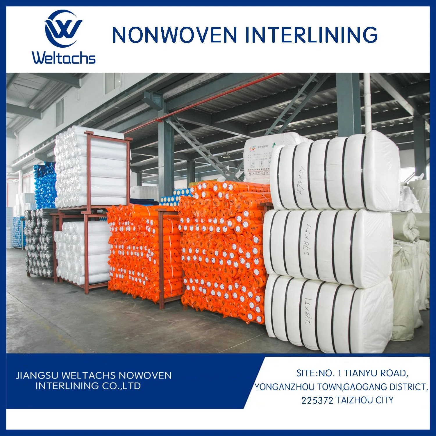 100% Polyester Nonwoven pour les interlinings Chemical Bond pour les vêtements Super Blanc