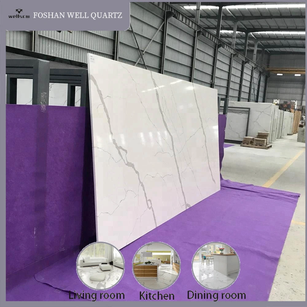 High quality/High cost performance  for Bar Counter or Kitchen Countertop Mesa De Cuarzo Quartz White Solid Surface Quartz Building Quartz Material