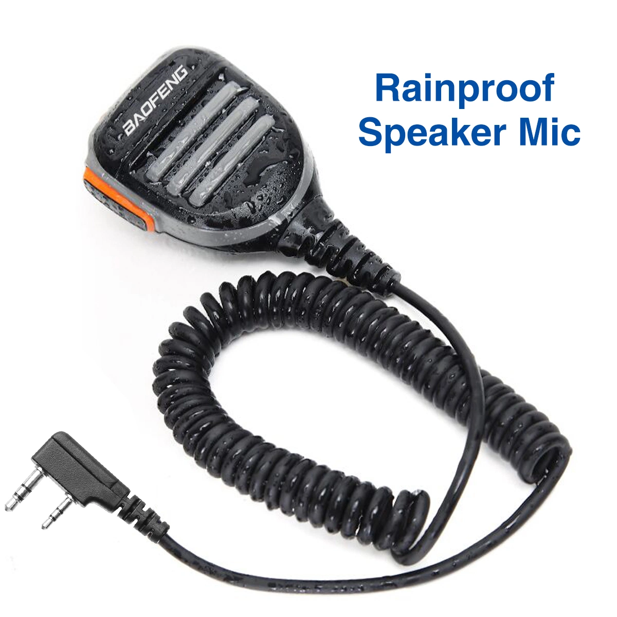 Baofeng AR-780 micrófono/altavoz naranja para UV-5r 888s UV-82 Puerto k Micrófono de mano de Walkie Talkie Fácil comunicación