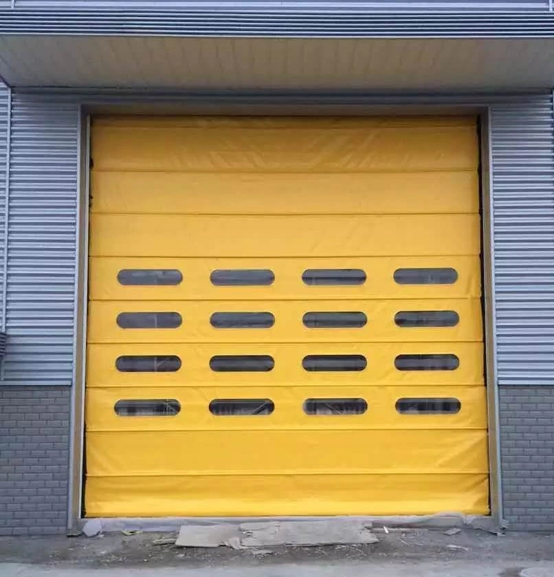 Wind Resistant Folding up Lifting Belt Flexible Security Roller Shutter Warehouse Stacking up Soft PVC Curtain Huge Size Rolling Doors