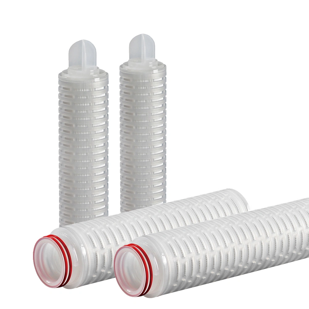 Code 7 0.22um Polyamide 66 Membrane Pleated Cartridge Filters Nylon 66 Pleated Filter Element 10"/20"/30"/40"