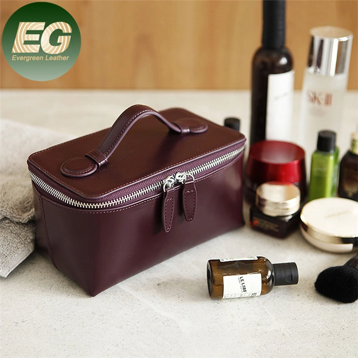 Emg6401 Ladies Travel Toiletry Bag Boxes Pouch Organizer Make up Leather Case Box for Cosmetic