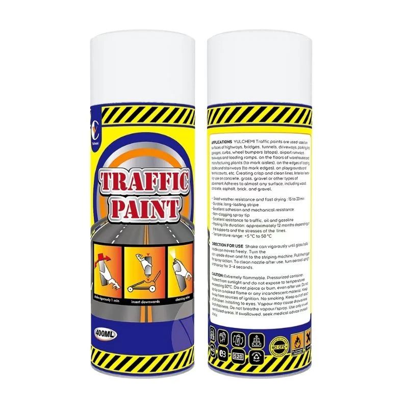 Aerosol Stripe Water Base Traffic Marking Spray Paint in Yellow