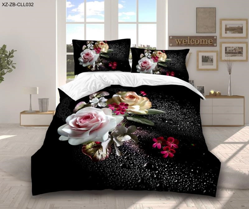 Luxury 3D Design Reactive Disperse Print 120GSM Bedding Set Home Textile