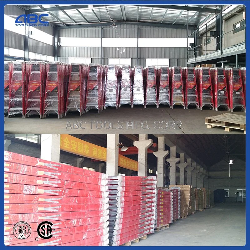 2X12 24 10 Steps Combination Double Extension/Telescopic Ladder with Fiberglass Ladder Price