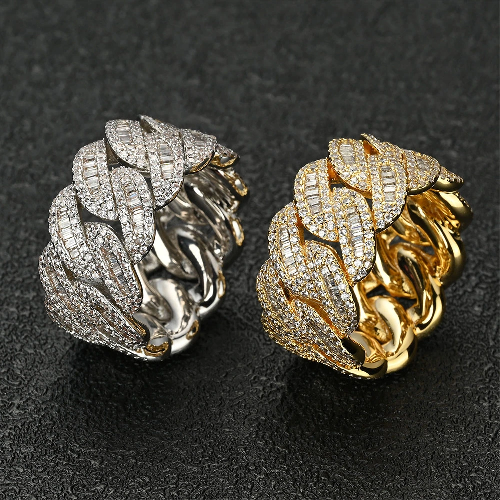 Fashion Fine Jewelry Ring Cubic Zircon Iced out Rings for Women Gift Jewellery