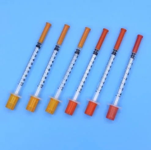 Insulin Syringe CE, ISO, FDA Certified Disposable Sterile 0.3ml 0.5ml 1ml Diabetes