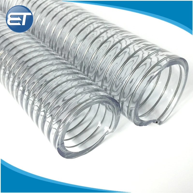 Industrial PVC Steel Wire Reinforced Vacuum Water Hose Tubing with Fittings Accessories