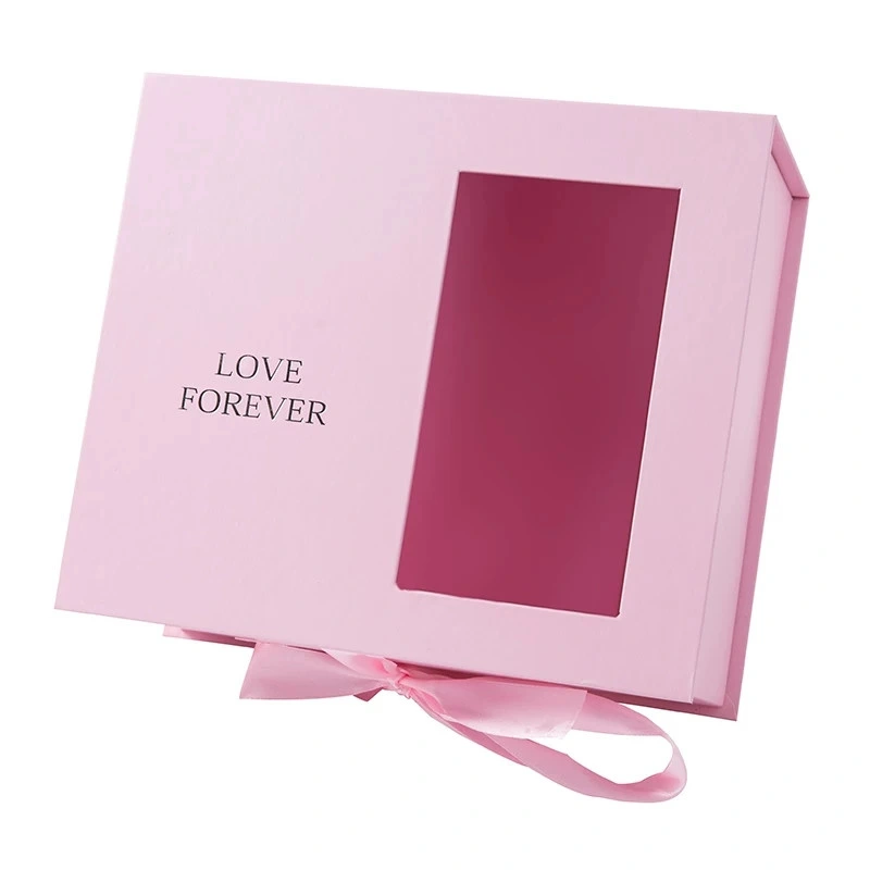 High End Flower Paper Gift Box Material with Ribbon Custom