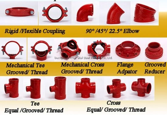 High Quanlity Thread Grooved Reducing Tee Pipe Fitting Fire Protection