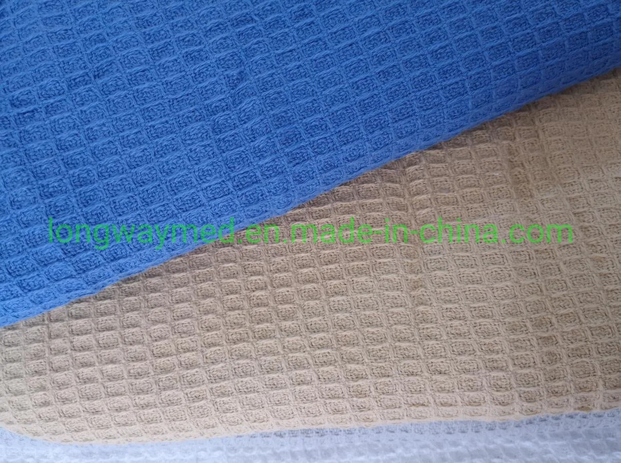 100% coton waffle weave couverture thermique couverture couverture cellulaire de l'hôpital