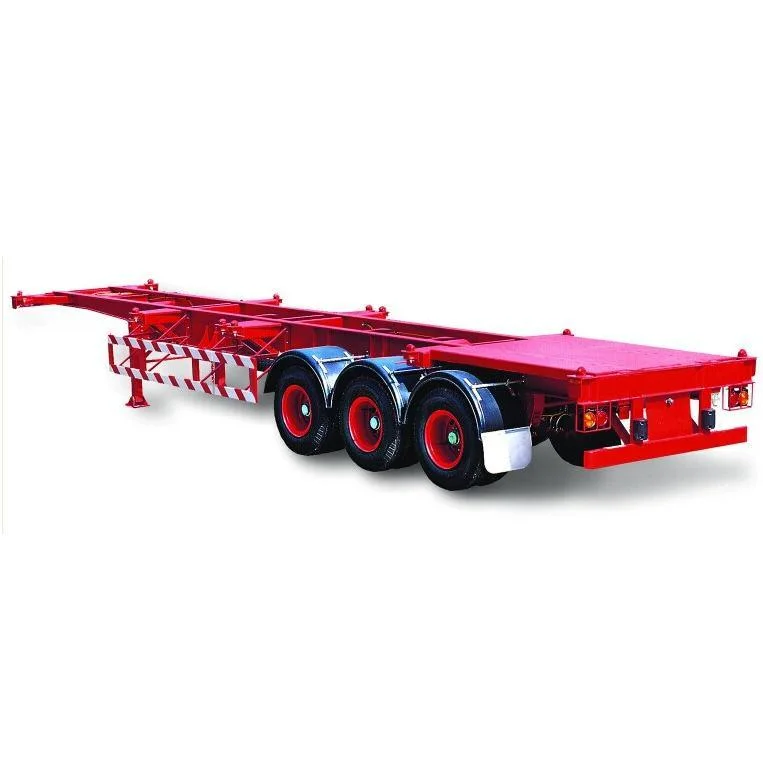 Load Capacity Skeletal 90t Lowbed Container Transport Semi Trailer