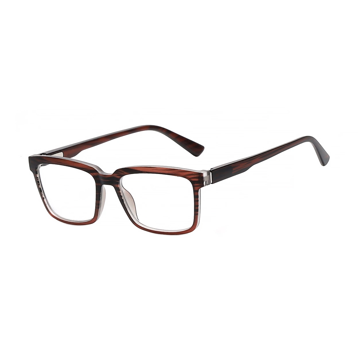 Holz Maserung Malerei Metall Scharnier Reader Komfortable Classic Square Frame Lesebrille