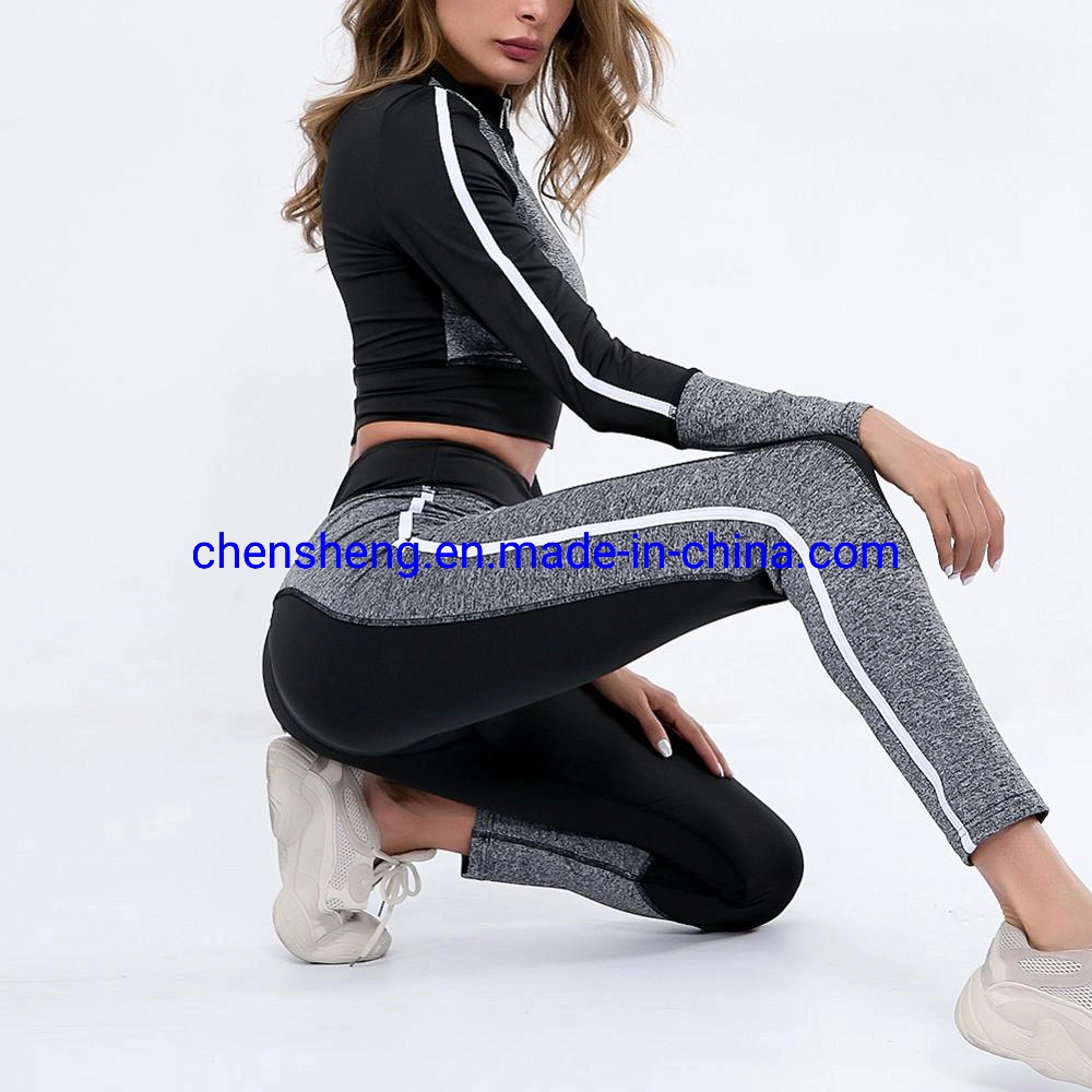 Soft Cotton Comfort Side Panel Sports Wear Running Women Tracksuit Female Dry Fit Sports Wear for Gym Yoga