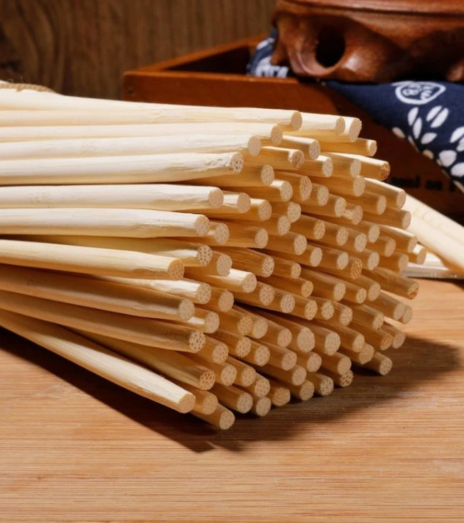 China Fabricante en Bulk Natural Round desechables Bambú Chopsticks vajilla