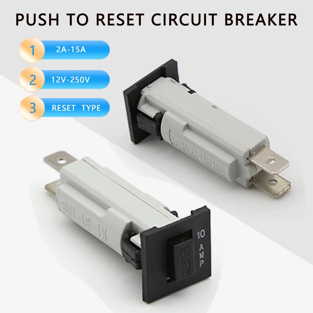 Mini miniatura sobrecarga eléctrica pulsar para restablecer Resetable térmico a presión Disyuntor