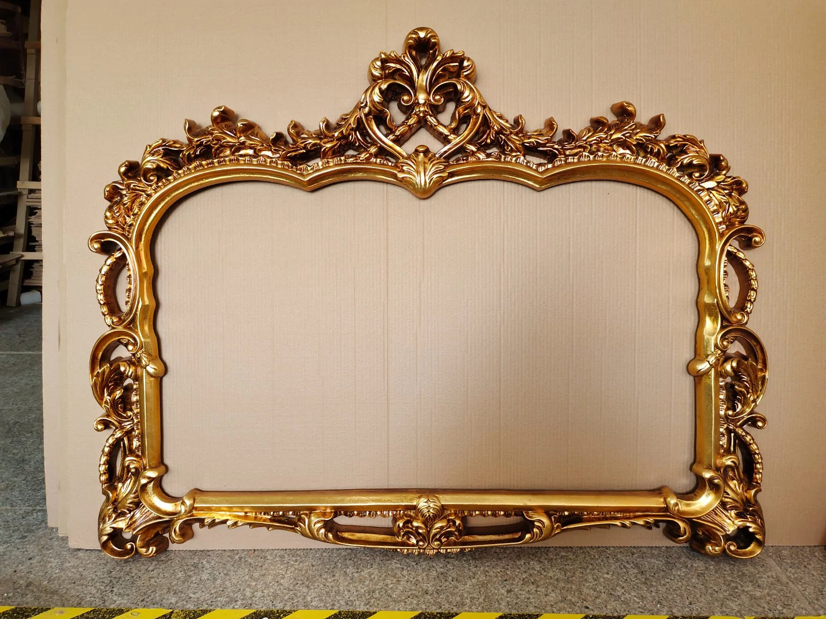 Plein de grande taille miroir antique Baroque de plancher du châssis pour la décoration d'accueil